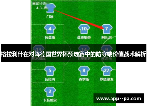 格拉利什在对阵德国世界杯预选赛中的防守端价值战术解析